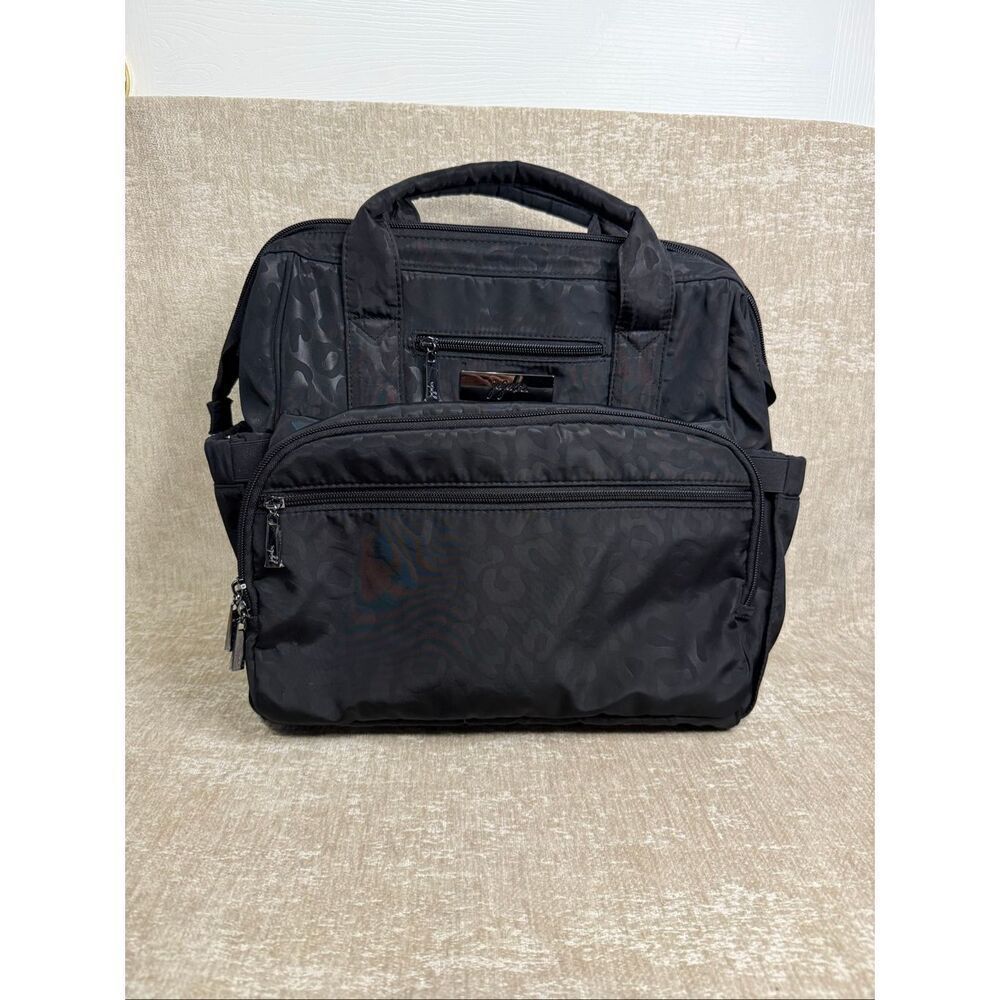 JuJuBe Womens Dr. BFF Animal Print Multifunctional Baby Diaper Bag Black NWOT